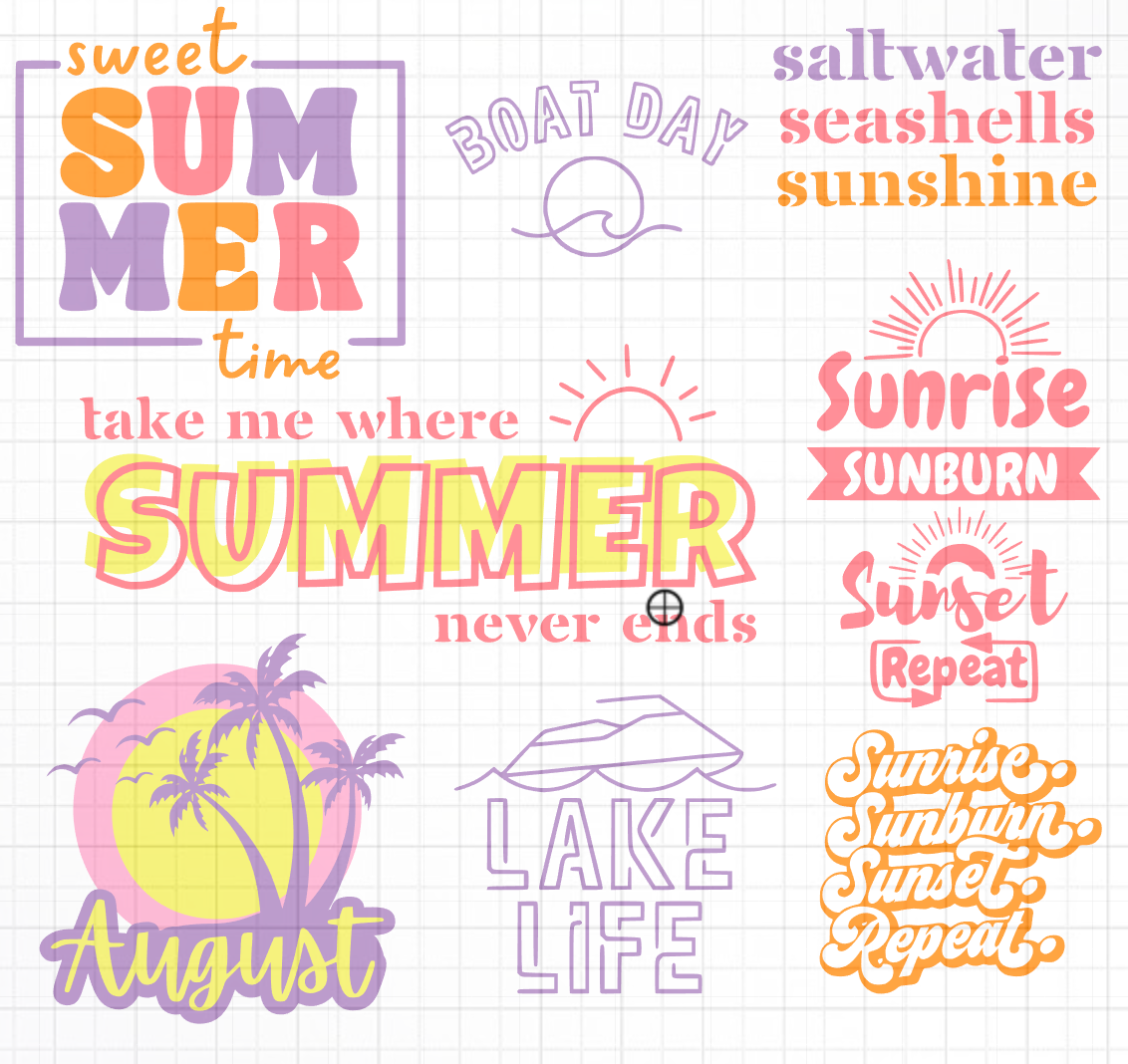 "Summer 2024" Digital Cut SVG Files