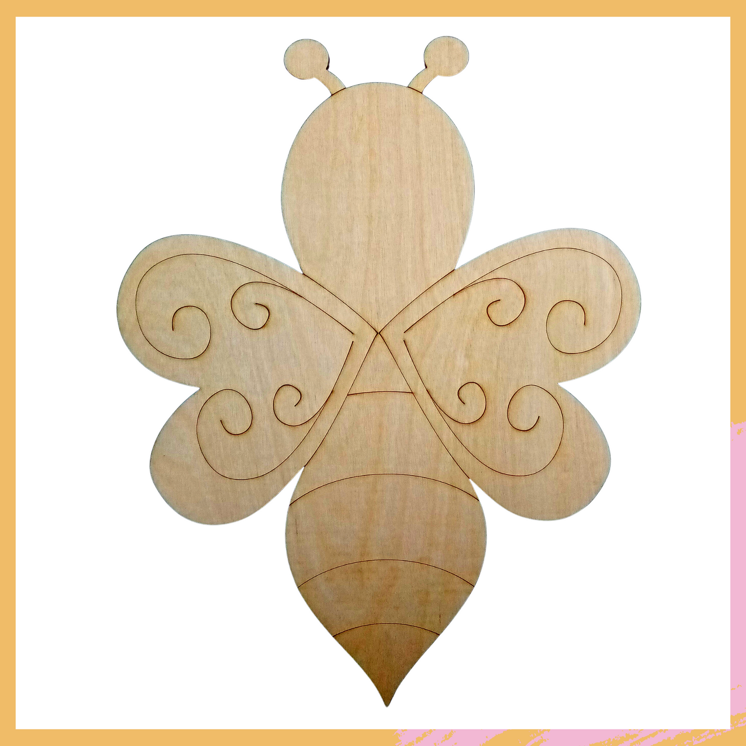 "Bee" DIY Paint Party - Unfinished Wood Cutout Shape