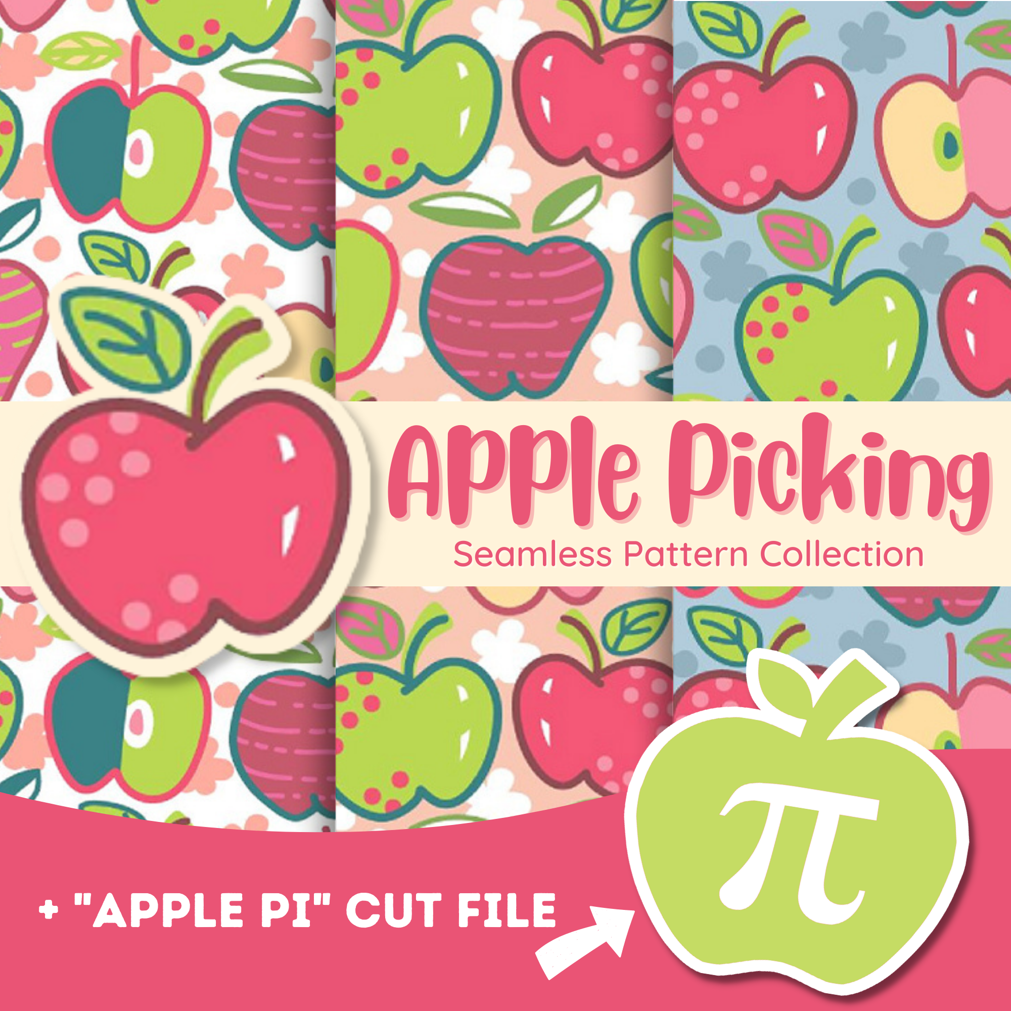 "Apple Picking" Digital Collection + "Apple Pi" Cut File