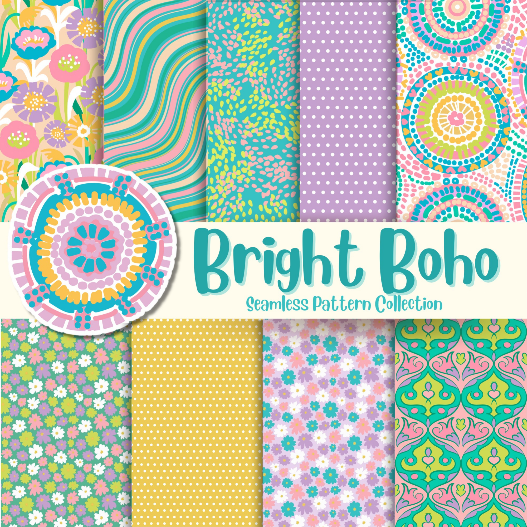 "Bright Boho" Digital Collection