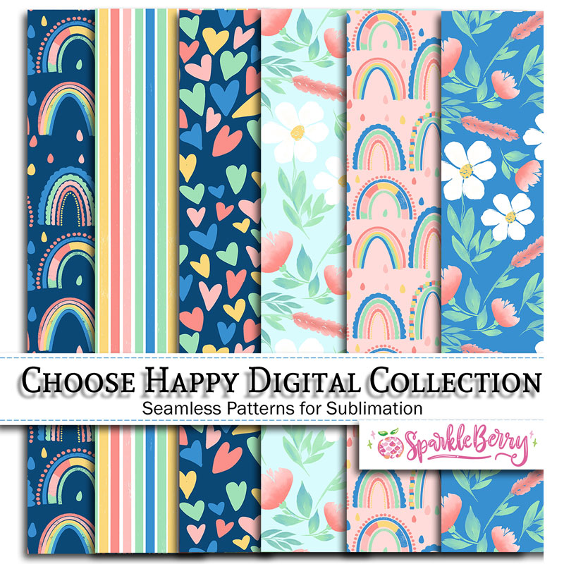 Choose Happy Digital Pattern Collection