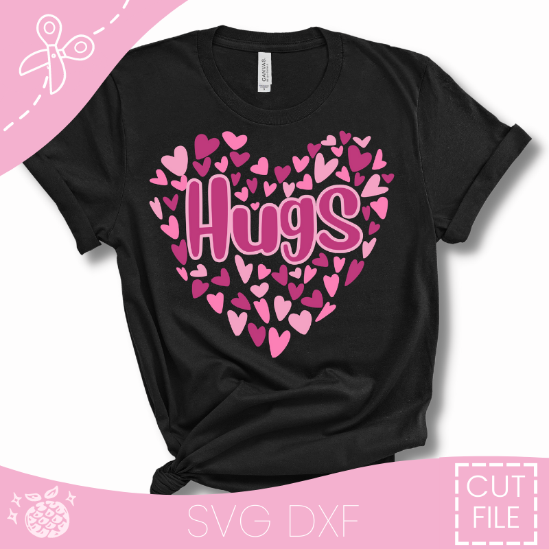 "Hugs Hearts" SVG File