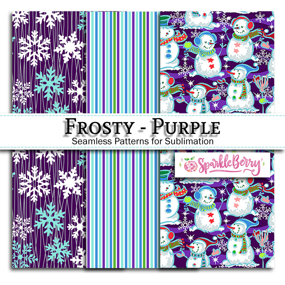 Frosty - Purple Digital Pattern Collection