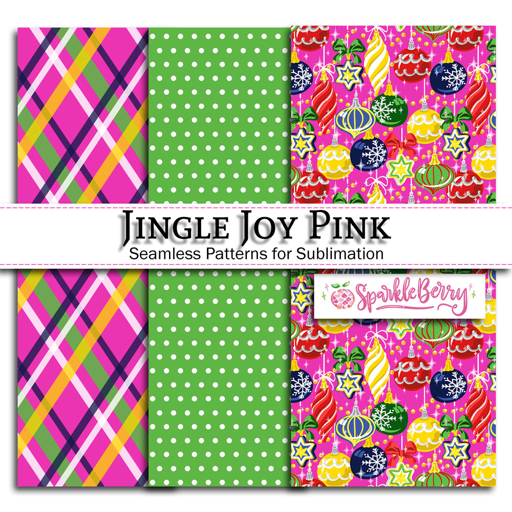 Jingle Joy Pink Digital Pattern Collection