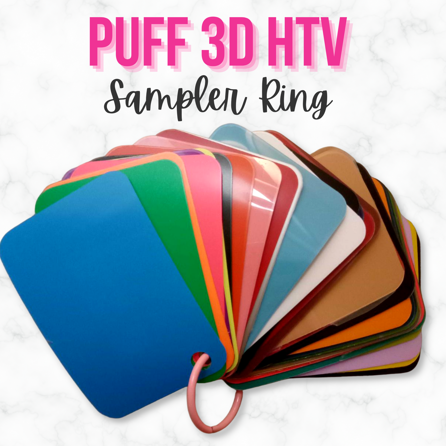 Puff 3D Heat Transfer Vinyl Sampler Ring