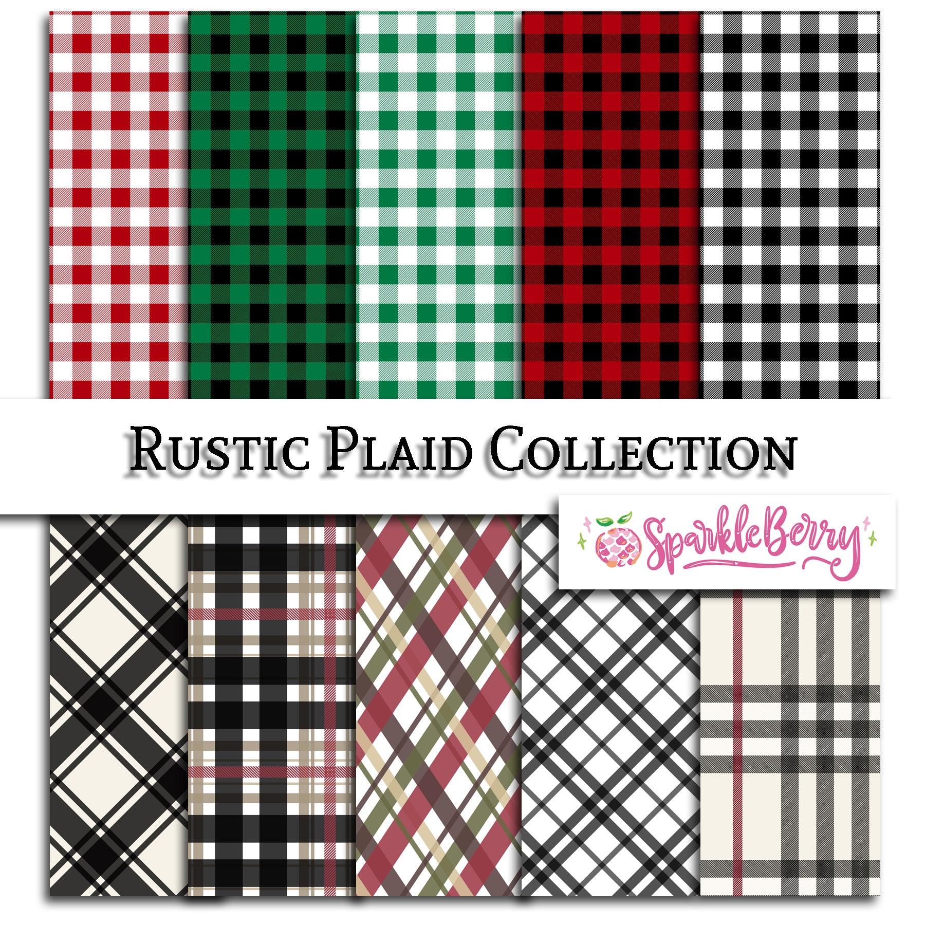 Rustic Plaid Digital Pattern Collection