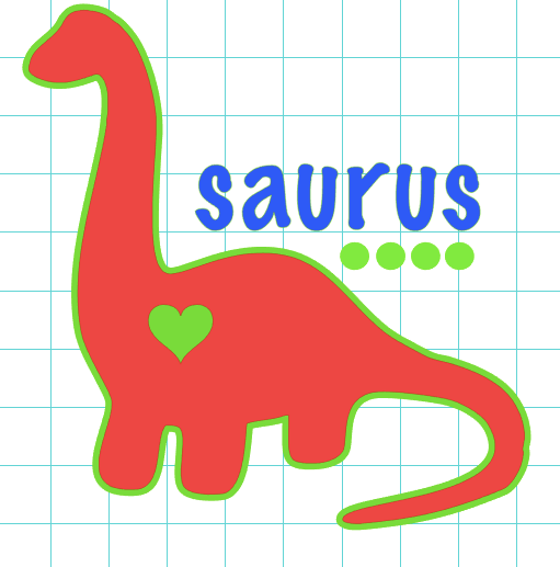 Name Saurus SVG and Silhouette Downloadable Files