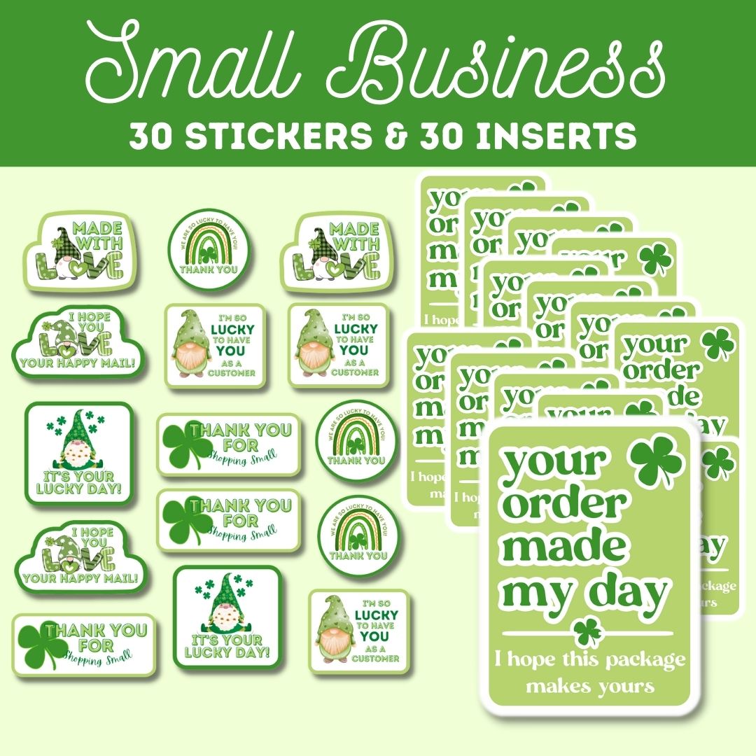 Small Business Stickers & Inserts - St. Patrick's Day