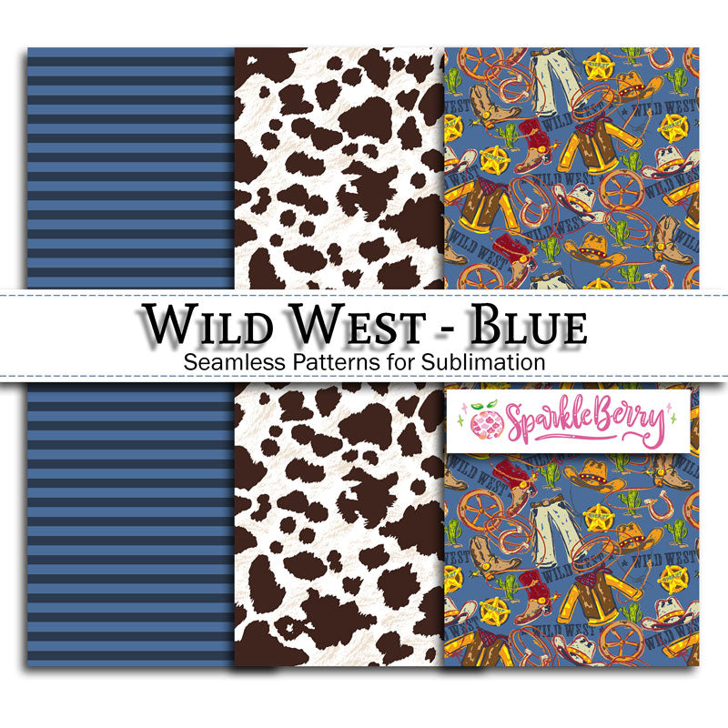 Wild West - Blue Digital Pattern Collection