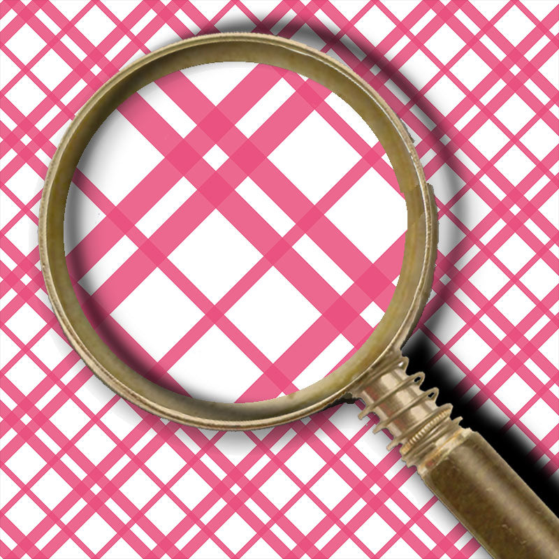 Diagonal Plaid White/Pink - Valentine Cheetah Collection