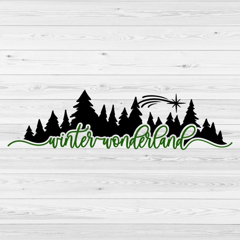 Winter Wonderland Silhouette and SVG Files